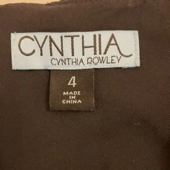 Cynthia Rowley Black Sequin Striped Cocktail Dress Womens Size 4 Sleeveless LBD - Picture 2 of 13